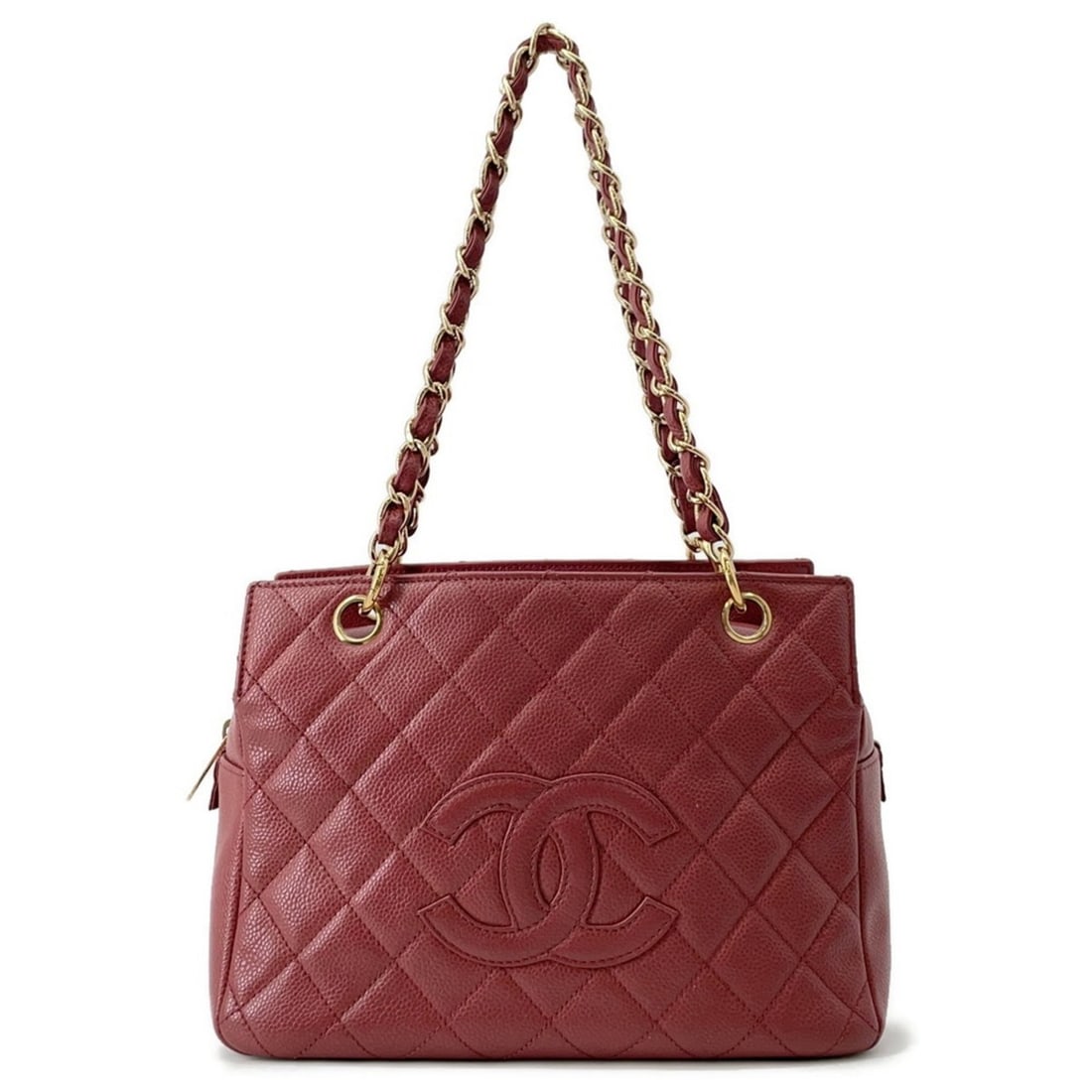 Chanel Chain Tote Bag with Coco Mark, Matelasse and Caviar Skin, A15688, CHANEL Shoulder (1 of 14)