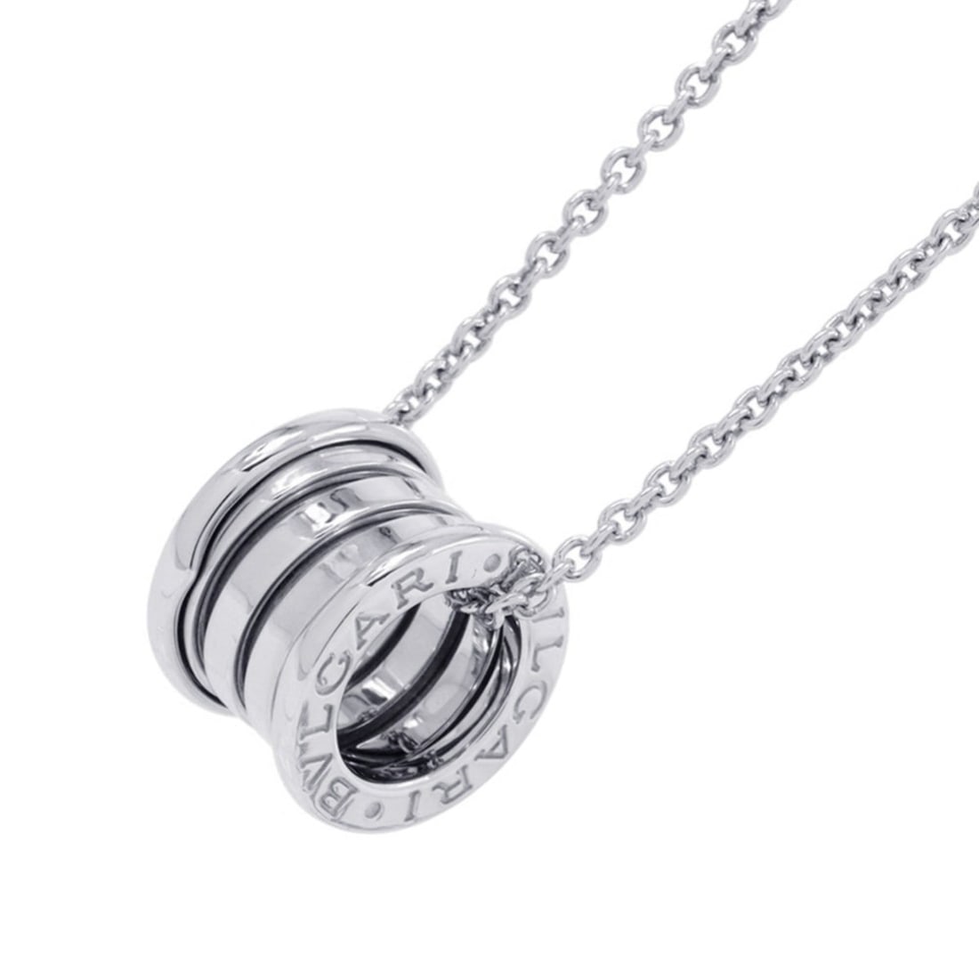 BVLGARI B-zero1 Necklace in 18K White Gold (360310): --- Catalog ---Category: SizeWeight: 11.4g / 0.4oz.Diameter: 14.5mm / 0.57''Neck Circumference: 40 cm / 15.74''Category: DesignGender: WomenMaterial: White gold (18K)Necklace Type: NecklaceCategory: G