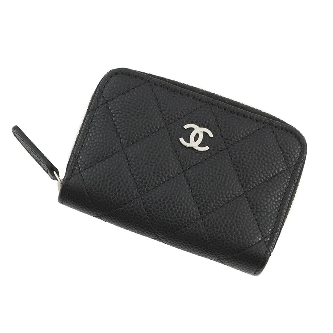 Chanel Coin Case Matelasse Coco Mark Caviar Leather AP0216 CHANEL Wallet Black: --- Catalog ---Category: SizeSize (HxWxD): 8.5cm x 10cm / 3.34'' x 3.93''Category: DesignType: Coin purse/coin caseColor: BlackGender: WomenMaterial: Grained Calfskin Category: GeneralLine: MatelasseB