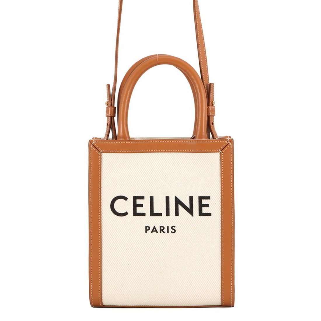 Celine Mini Vertical Cabas Canvas and Leather Handbag 193302 CELINE 2-way: --- Catalog ---Category: SizeWeight: 310g / 10.93oz.Size (HxWxD): 20cm x 17cm x 6cm / 7.87'' x 6.69'' x 2.36''Strap Length: 103cm - 108cm / 40.55'' - 42.51''Category: DesignType: HandbagGender: WomenC