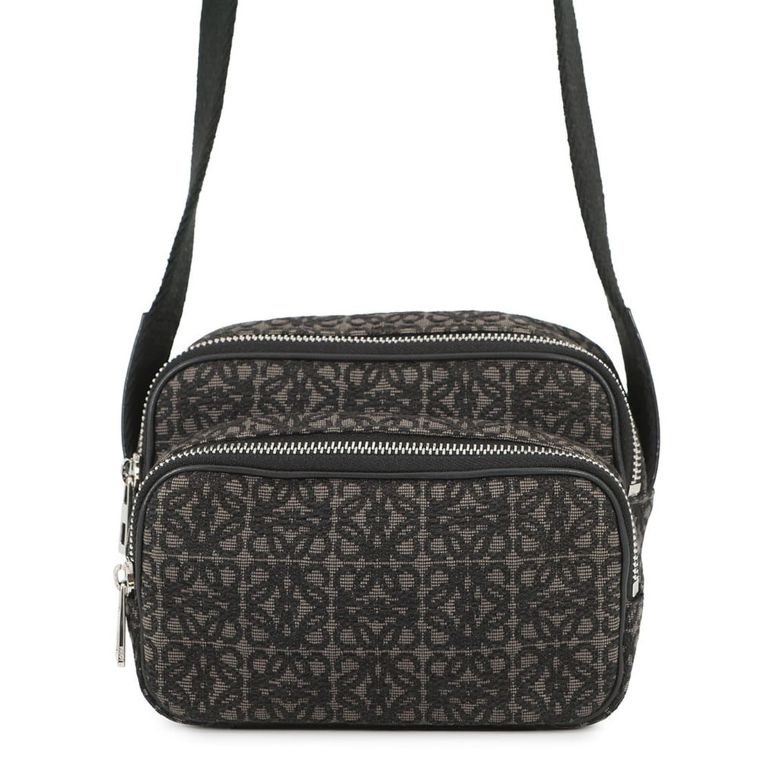 LOEWE Repeat Anagram Shoulder Bag, Camera Mini Pochette, Canvas, B604Z80X01, Black (1 of 15)