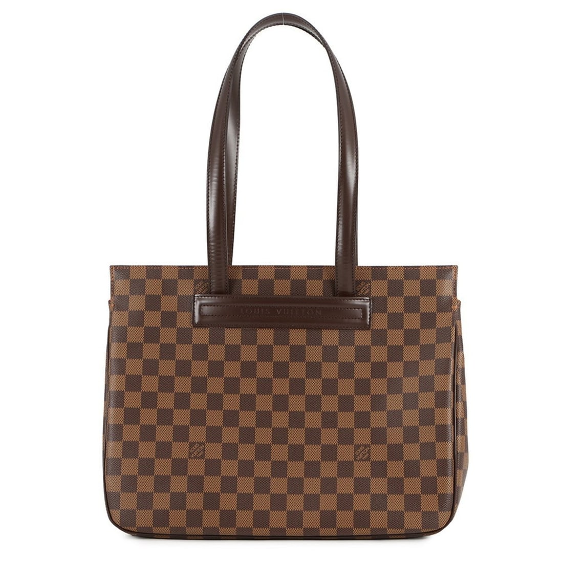 Louis Vuitton Damier Ebene Parioli PM Tote Bag N51123 LOUIS VUITTON Shoulder: --- Catalog ---Category: SizeWeight: 610g / 1.34lb.Size (HxWxD): 27cm x 35cm x 10.5cm / 10.62'' x 13.77'' x 4.13''Category: DesignType: Shoulder bag, Tote bagColor: Damier Canvas, Ebene, Red colorGend