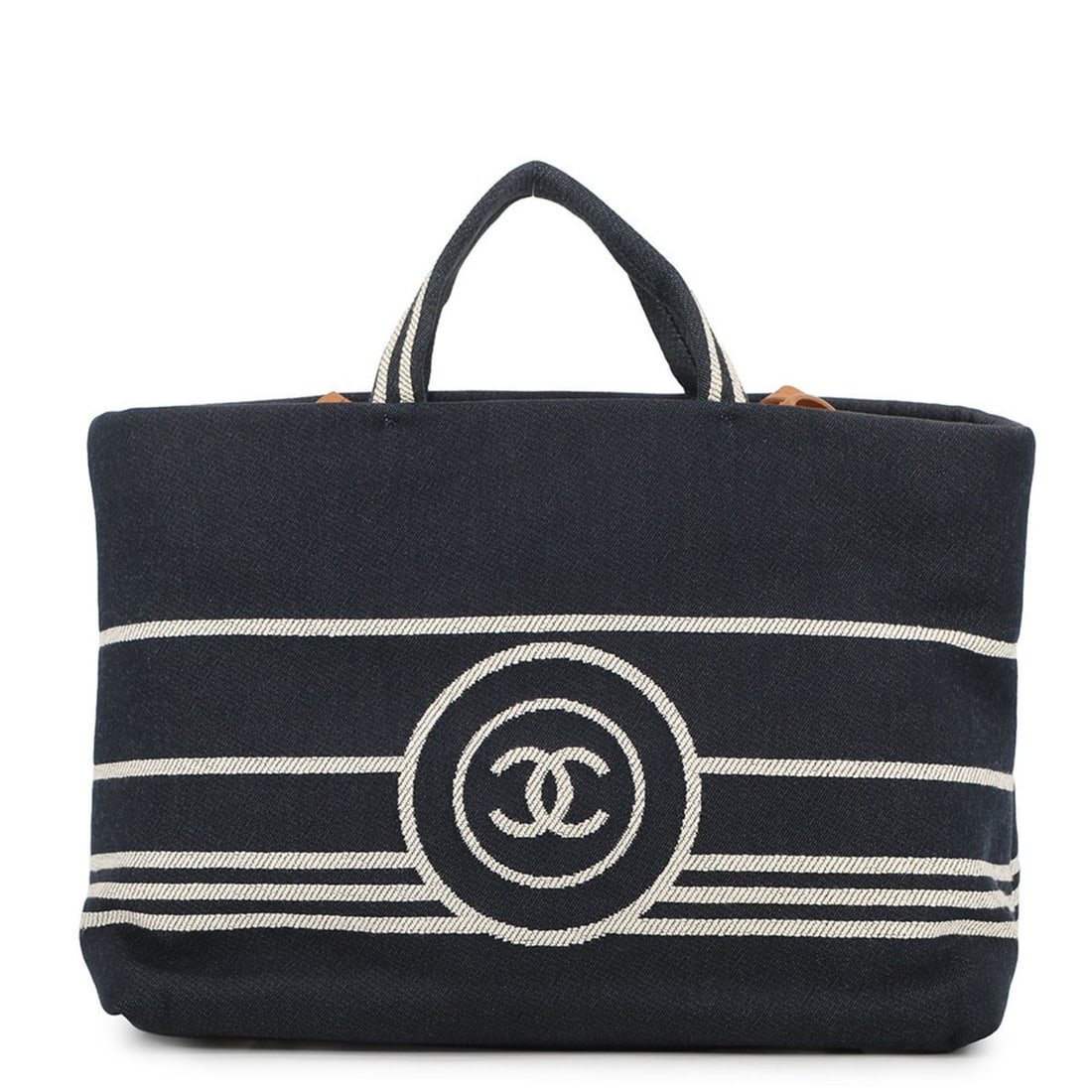 Chanel Coco Mark Denim Tote Bag A92240 CHANEL 2-way: --- Catalog ---Category: SizeWeight: 1.16kg / 2.55lb.Size (HxWxD): 26cm x 32cm x 13cm / 10.23'' x 12.59'' x 5.11''Category: DesignType: Tote bagColor: NavyGender: WomenMaterial: Denim , Leather Hardwa