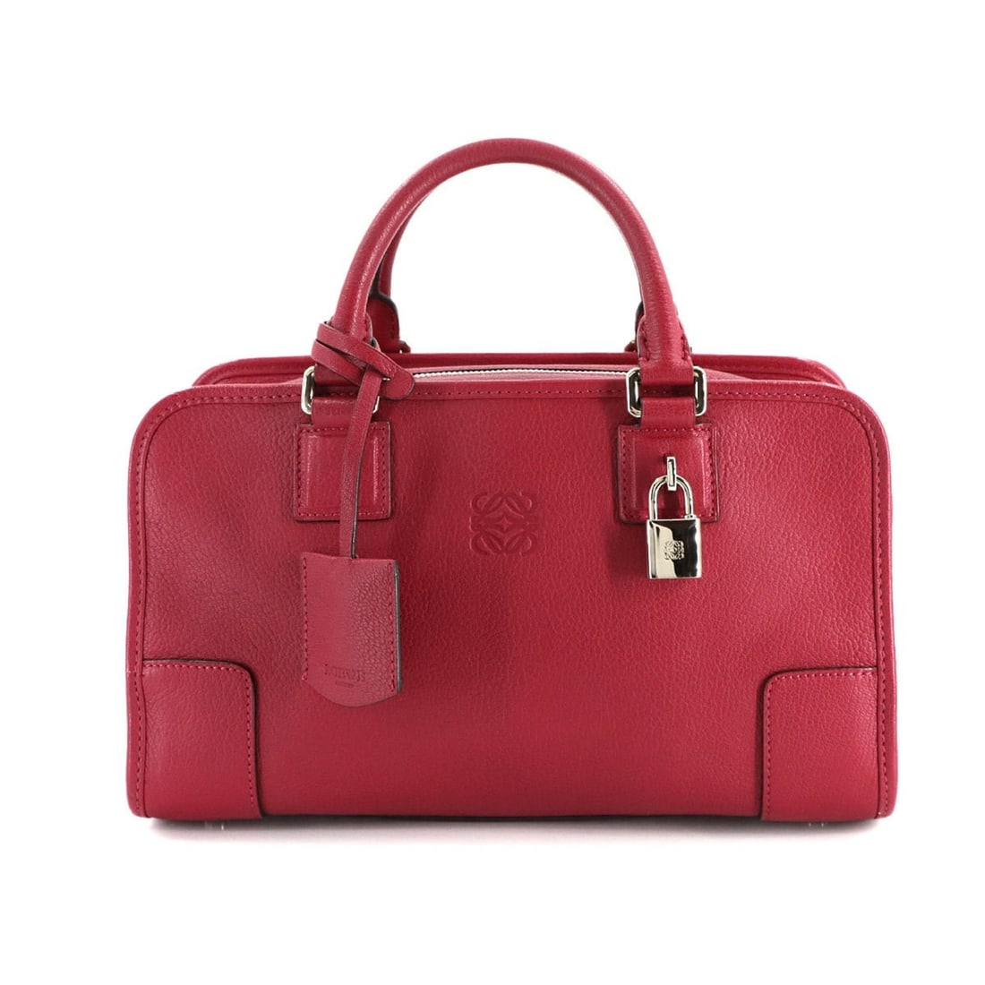 LOEWE Amazona 28 Handbag in Red Leather with Silver Hardware (Product Code: 352.79.A03): --- Catalog ---Category: SizeSize (HxWxD): 16.5cm x 29cm x 13cm / 6.49'' x 11.41'' x 5.11''Category: DesignType: HandbagColor: Red colorGender: WomenMaterial: Leather Category: GeneralMPN: 352.35.A03B