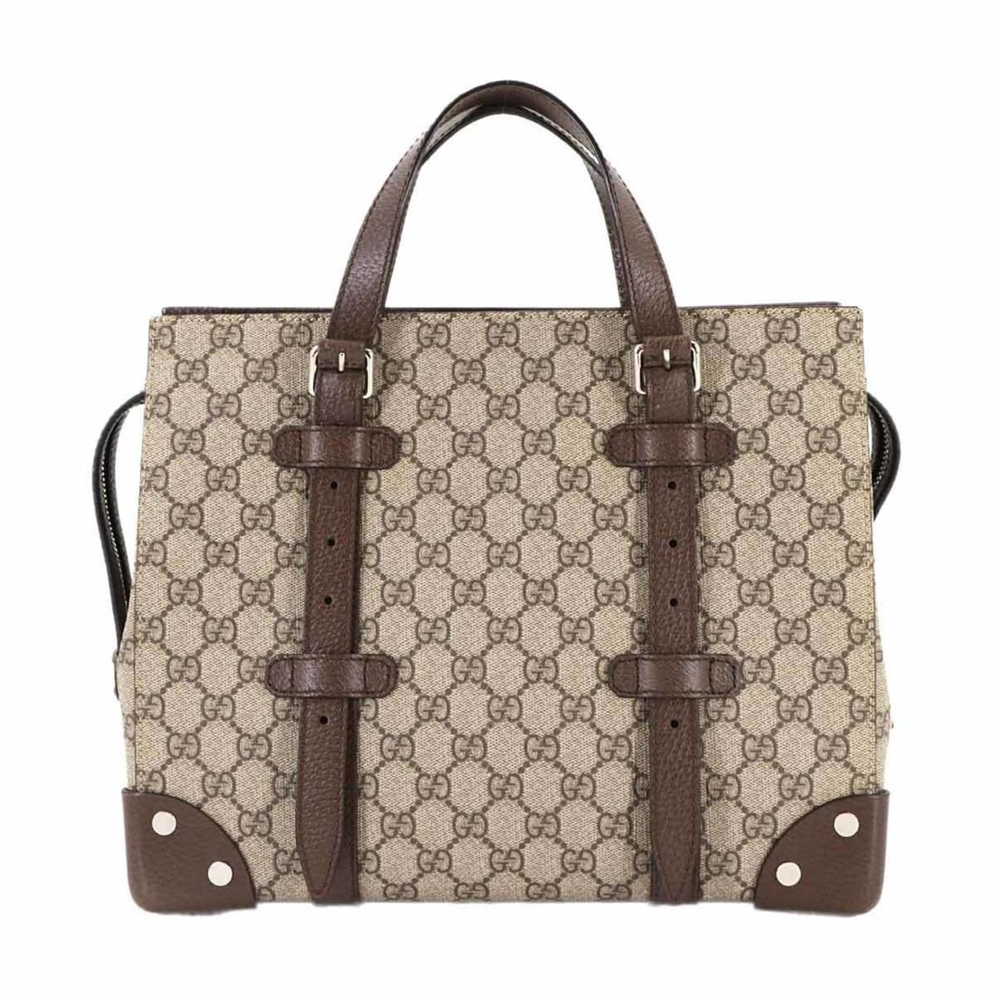 Gucci GG Supreme Tote Bag, Beige and Brown Leather with Silver Hardware, 643814 (1 of 10)