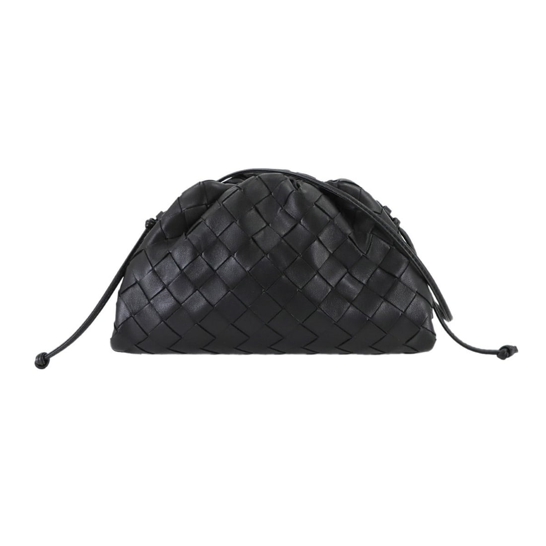 Bottega Veneta Mini Pouch Shoulder Bag in Black Leather (585852) (1 of 15)