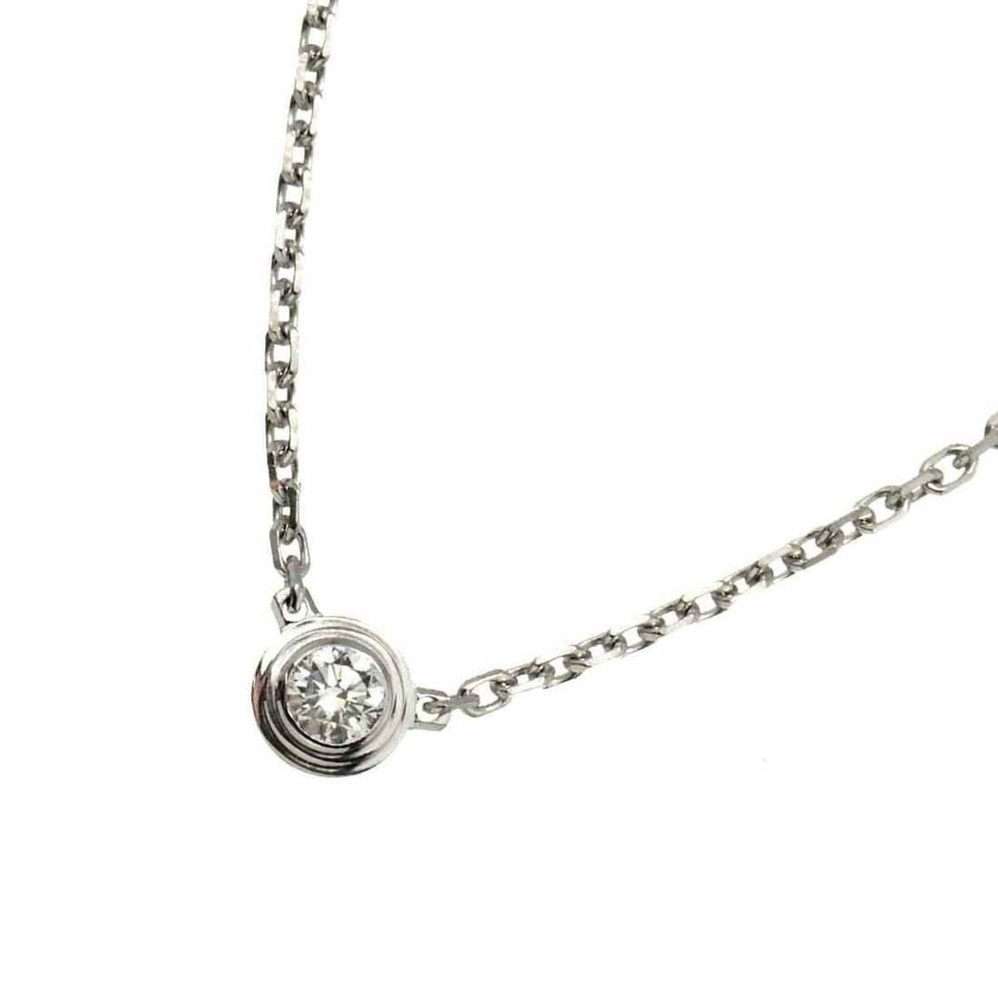 Cartier d'Amour Diamond Necklace, 41cm, XS, 18K White Gold, 750 Diamonds: --- Catalog ---Category: SizePendant Size: 3.7mm / 0.14''Neck Circumference: 41 cm / 16.14''Category: DesignGender: WomenMaterial: White gold (18K)Necklace Type: NecklaceCategory: GeneralBrand: Cartie