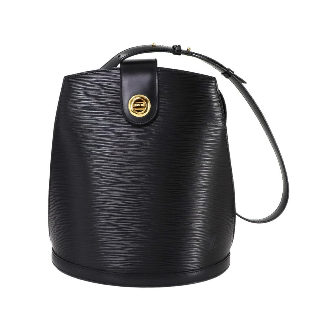 Louis Vuitton Epi Cluny Shoulder Bag in Noir Leather with Gold Hardware, M52252: --- Catalog ---Category: SizeSize (HxWxD): 30cm x 26cm x 17cm / 11.81'' x 10.23'' x 6.69''Category: DesignType: Shoulder bagColor: NoirGender: WomenMaterial: Epi leather Category: GeneralMPN: M52252Br