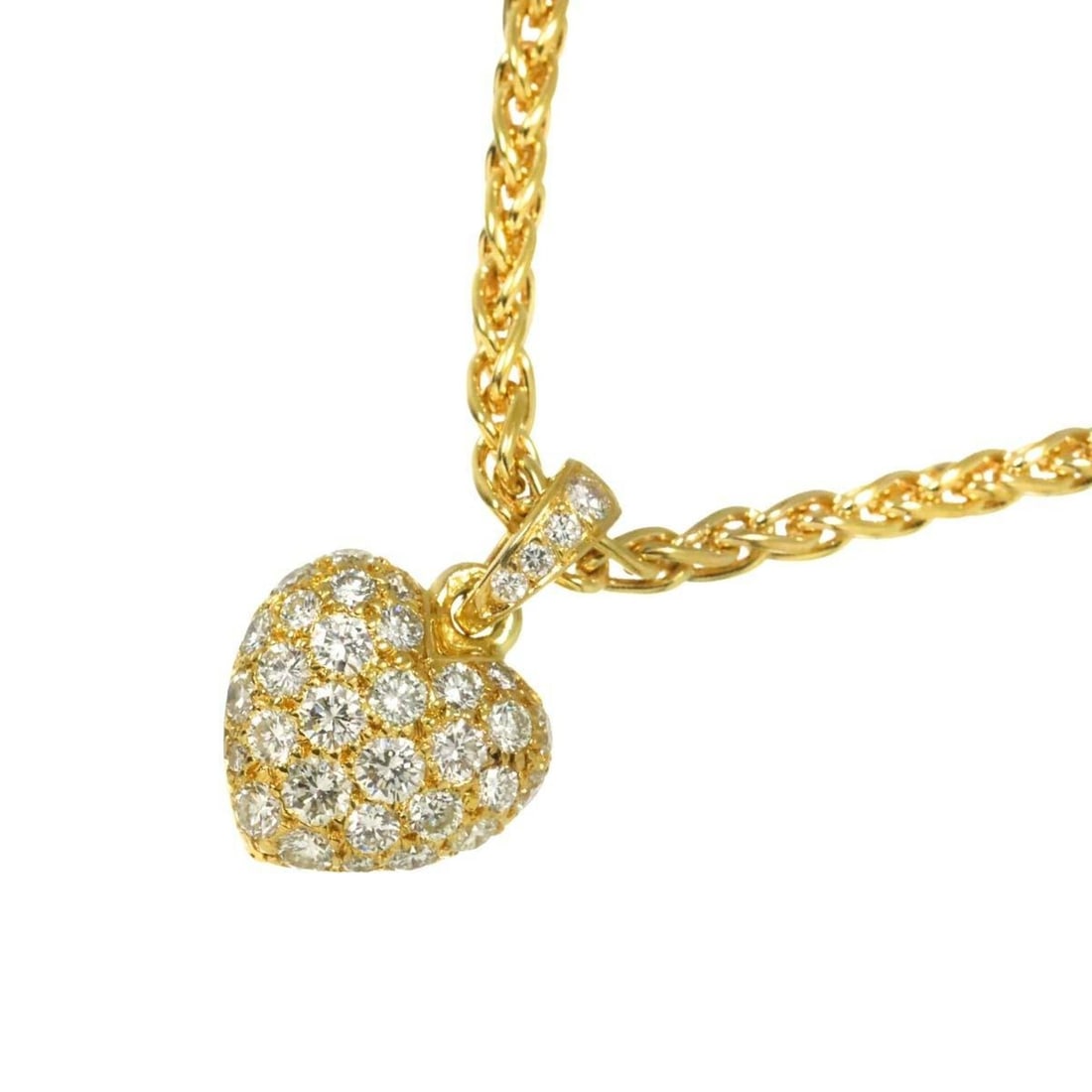 Cartier Heart Pavé Diamond Necklace, 42cm, 18K Yellow Gold 750 Necklace: --- Catalog ---Category: SizePendant Size: 16.2mm x 10.4mm / 0.63'' x 0.4''Neck Circumference: 42 cm / 16.53''Category: DesignGender: WomenMaterial: Yellow gold (18K)Necklace Type: NecklaceCategory: G