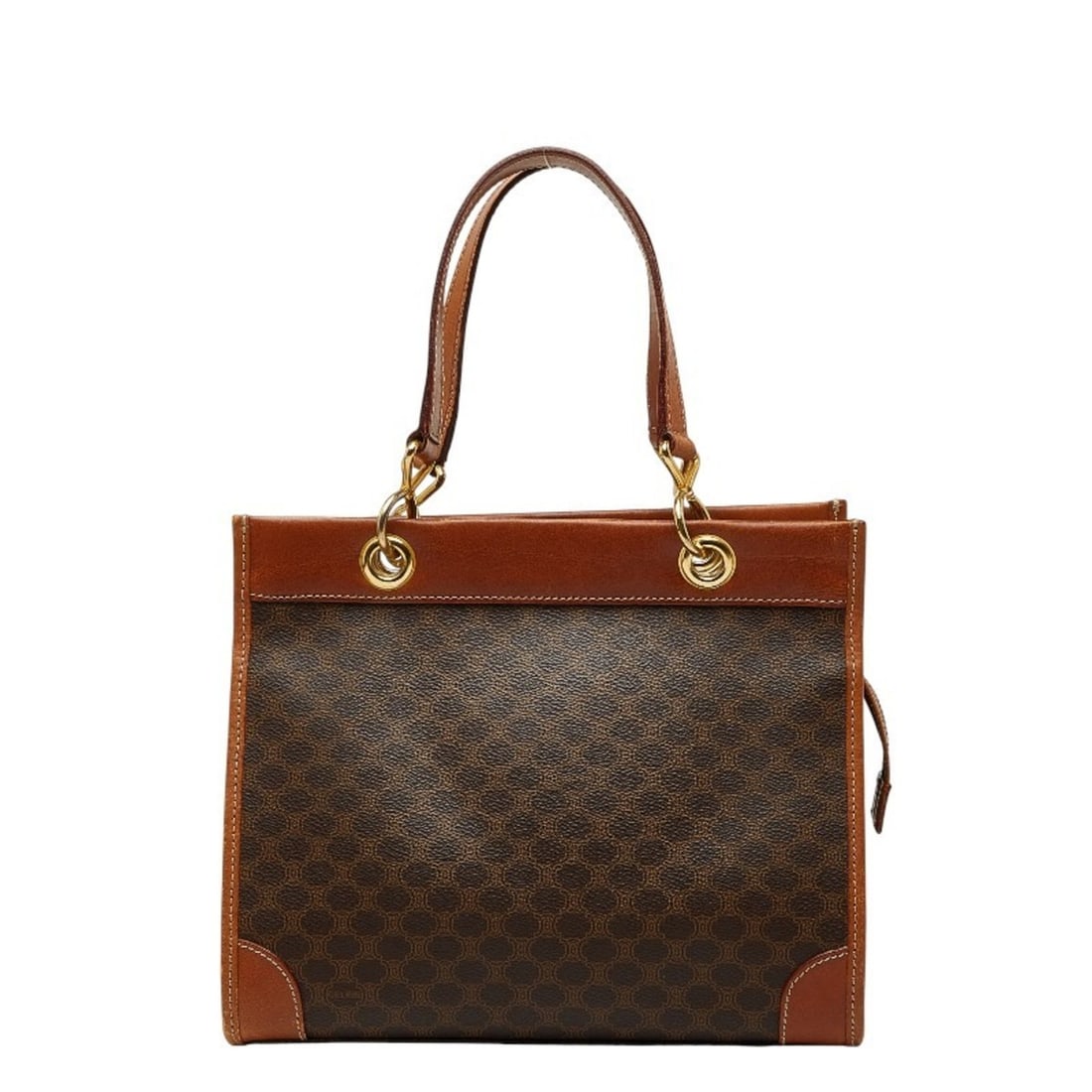 Celine Macadam handbag in brown leather for women.: --- Catalog ---Category: SizeSize (HxWxD): 20cm x 25cm x 12.5cm / 7.87'' x 9.84'' x 4.92''Category: DesignType: HandbagColor: BrownGender: WomenMaterial: PVC , Leather Category: GeneralBrand: Celine--