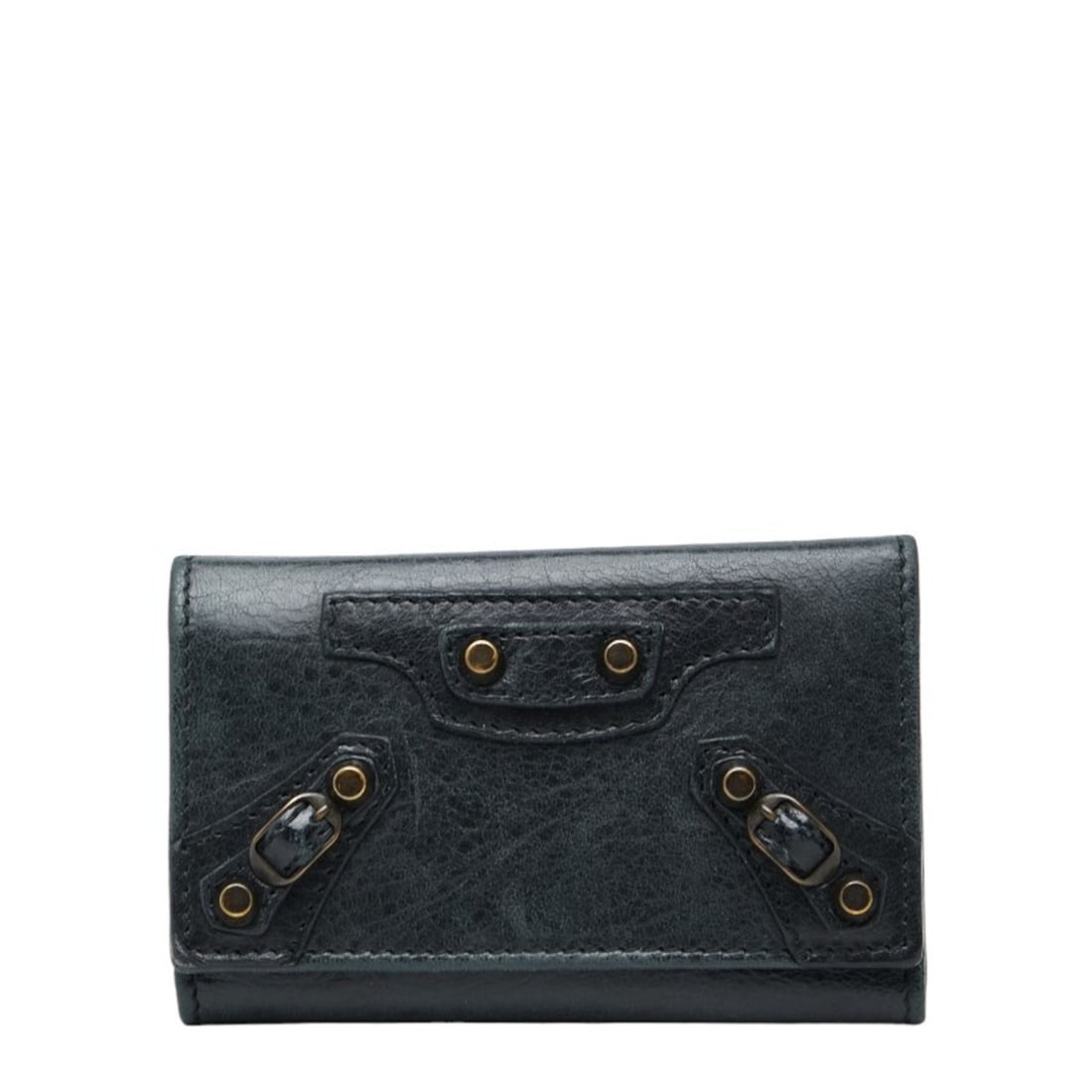 Balenciaga Classic Osaka 6-ring key case in black leather for women.: --- Catalog ---Category: DesignColor: BlackGender: WomenMaterial: Leather Category: GeneralBrand: BalenciagaCategory: Physical PropertiesSize (HxWxD): 10.5cm x 7cm x 1cm / 4.13'' x 2.75'' x 0.39''---