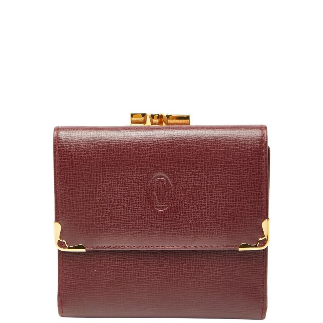 Cartier Must Line Tri-fold Wallet, Wine Red/Bordeaux Leather, Women's, CARTIER: --- Catalog ---Category: SizeSize (HxWxD): 10cm x 10cm x 2.5cm / 3.93'' x 3.93'' x 0.98''Category: DesignType: Wallet (tri-fold)Color: Wine redGender: WomenMaterial: Leather Category: GeneralBrand: Ca