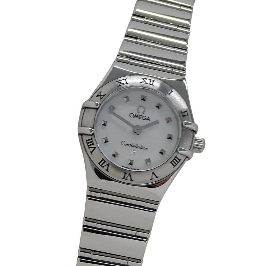 OMEGA Constellation Mini My Choice 1561.71 Women's Watch, Shell Quartz Movement, Stainless Steel,: --- Catalog ---Category: SizeWrist Size: 17.5cm / 6.88''Case Diameter: 22mm / 0.87''Category: DesignType: WristwatchGender: WomenColor (Dial): White shellMaterial (Band): Stainless steelMaterial (Case