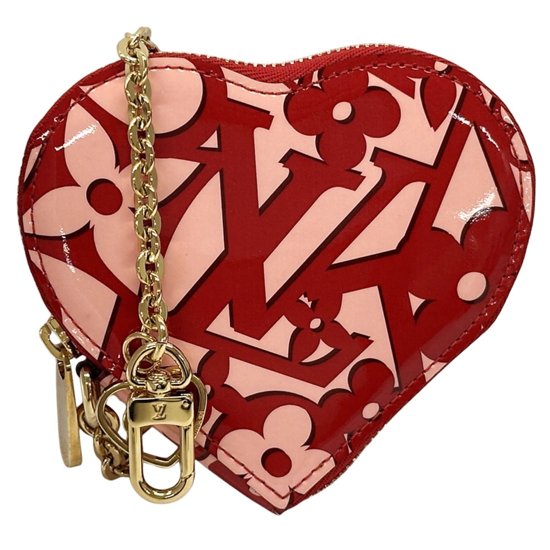 Louis Vuitton Monogram Sweet Pouch, Women's, Brand Enamel, Porte Monnaie Coeur Pomme d'Amour,: --- Catalog ---Category: SizeSize (HxWxD): 9.5cm x 10.5cm x 1.5cm / 3.74'' x 4.13'' x 0.59''Category: DesignType: PouchColor: Pomme d'amour, Red colorGender: WomenMaterial: Leather Leather/Fur Type: E