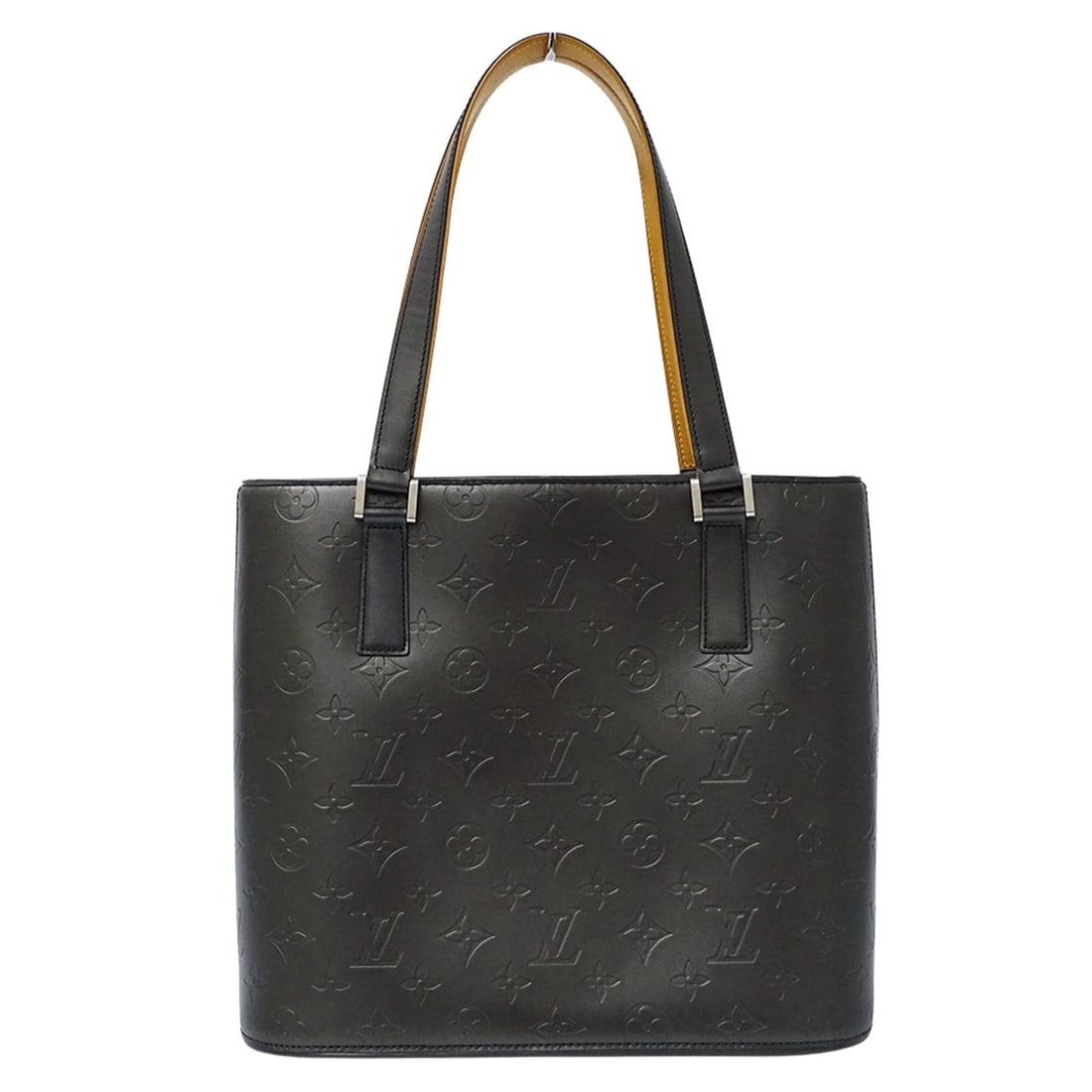Louis Vuitton Monogram Matte Stockton Noir Tote Bag, Black, M55112, Women's: --- Catalog ---Category: SizeSize (HxWxD): 26cm x 29.5cm x 14.5cm / 10.23'' x 11.61'' x 5.7''Category: DesignType: Tote bagColor: Black, NoirGender: WomenMaterial: Monogram Mat Category: GeneralMPN: M