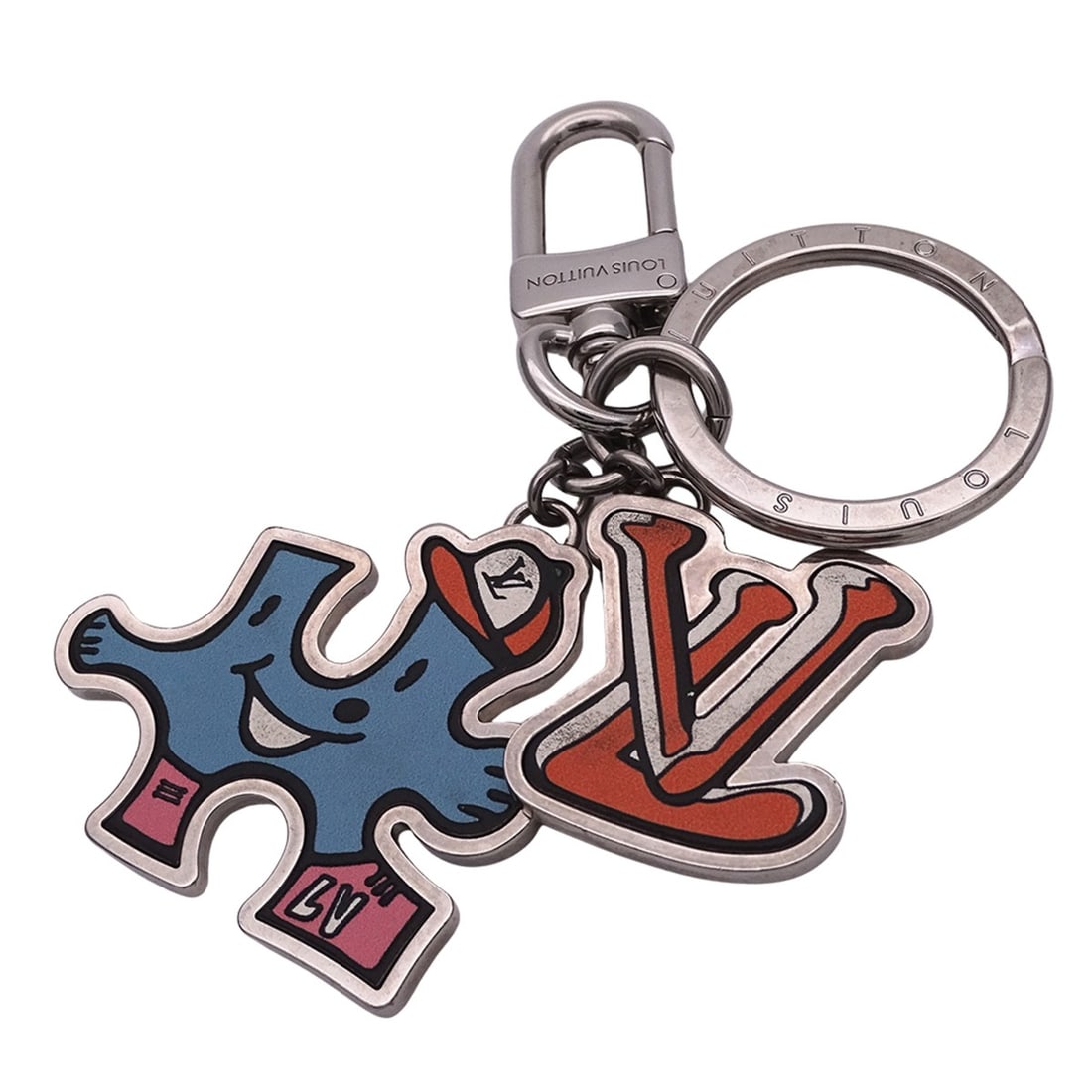 Louis Vuitton Women's Keychain, Porte-Clés LV Puzzle, Silver, MP3453 (1 of 8)