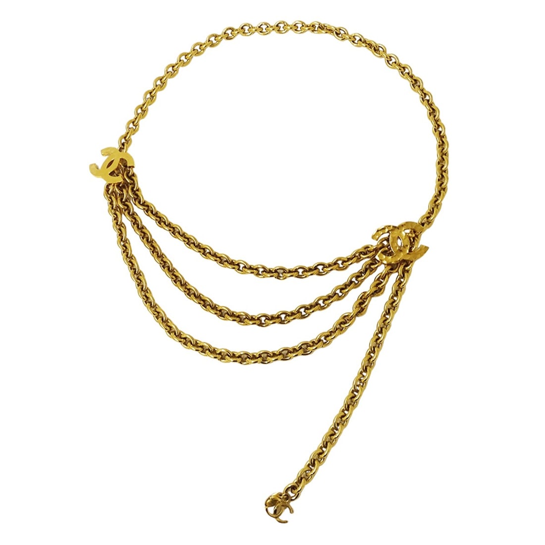 Chanel Women's Chain Belt in Gold with Coco Mark (1 of 10)