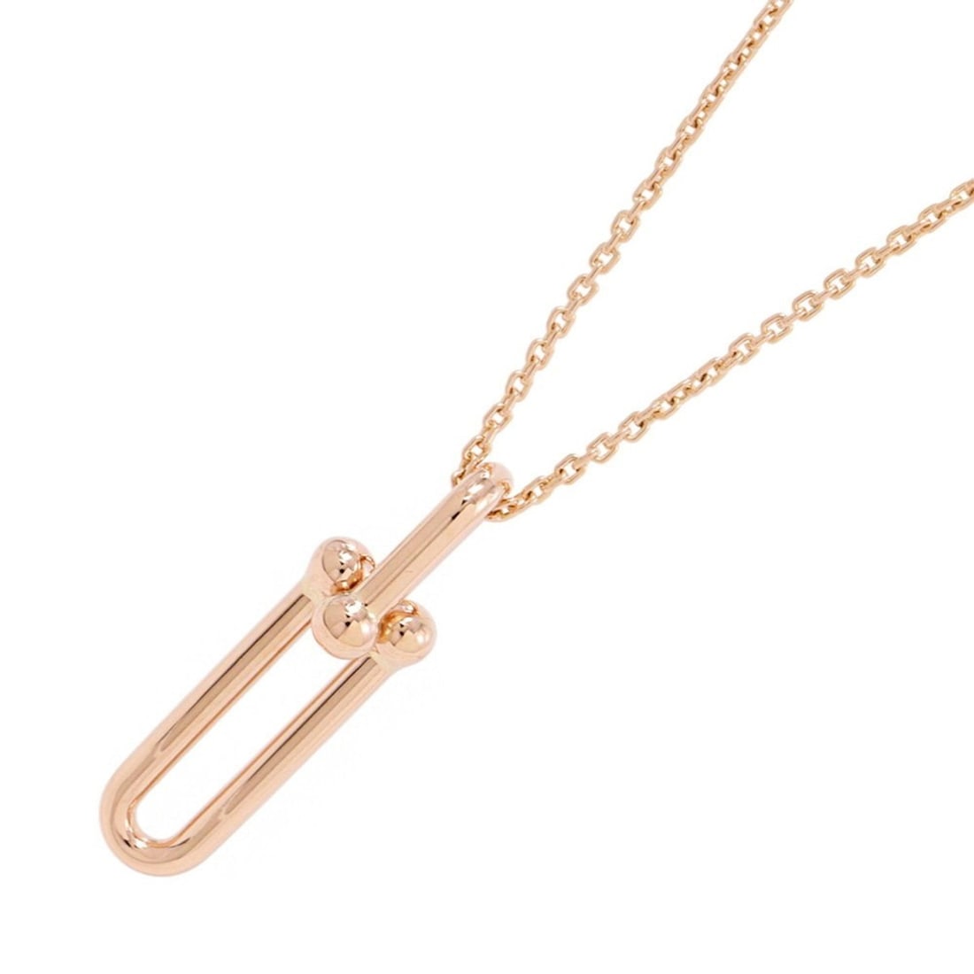 Tiffany & Co. Necklace Hardware: Thin Link Pendant in 18K Pink Gold (63982253).: --- Catalog ---Category: SizeWeight: 8.7g / 0.3oz.Pendant Size: 34.8mm x 9.3mm / 1.37'' x 0.36''Neck Circumference: 46 cm / 18.11''Category: DesignGender: WomenMaterial: Pink gold (18K)Pendant Type: P