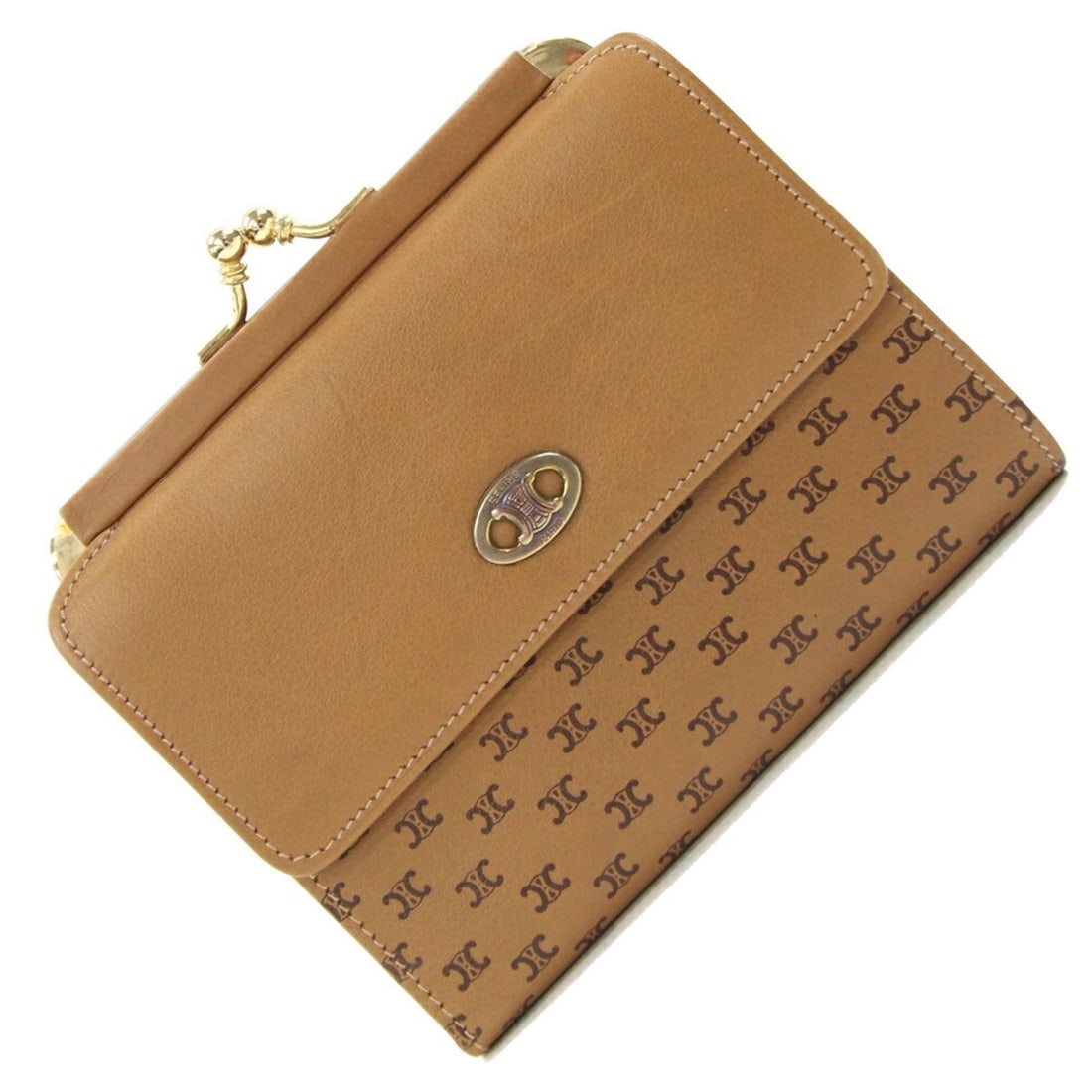 Celine Tri-fold Wallet Brown Leather Compact Old Women's CELINE: --- Catalog ---Category: DesignType: Wallet (tri-fold)Color: BrownGender: WomenMaterial: Leather Category: GeneralBrand: CelineCountry of Origin: Italy--- Item List ---Section: ConditionSmell: Closet