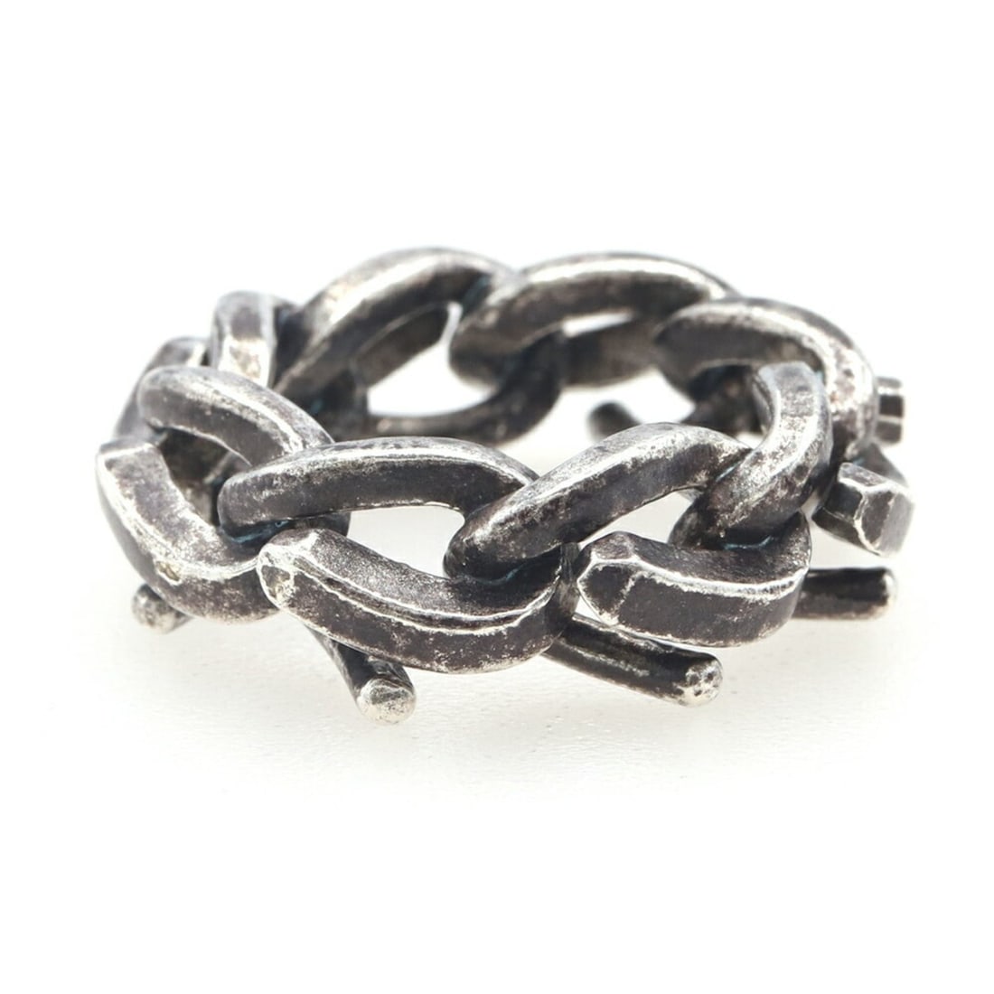 Tiffany & Co. Ring, Forge Link Sterling Silver 925, US6-6.5/JP12, Oxidized Silver, Women's, TIFFANY: --- Catalog ---Category: SizeJP Size: 12US Size: 6.5Category: DesignType: Band ringGender: WomenMaterial: Sterling silver 925Category: GeneralBrand: Tiffany--- Item List ---Section: ConditionRanking: