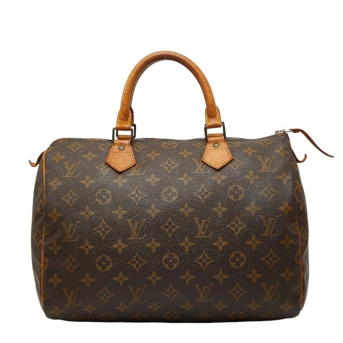 Louis Vuitton Monogram Speedy 30 Handbag/Mini Boston Bag M41526 Brown Leather Women's LOUIS VUITTON (1 of 13)