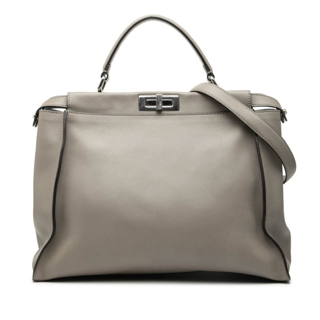 Fendi Peekaboo Large Handbag/One-Shoulder Bag, 2-Way, 8BN210, Gray/Green Leather, Women's, FENDI: --- Catalog ---Category: SizeSize (HxWxD): 30cm x 39.5cm x 16cm / 11.81'' x 15.55'' x 6.29''Category: DesignType: Handbag, Shoulder bagColor: GrayGender: WomenMaterial: Leather Category: GeneralMPN: 8