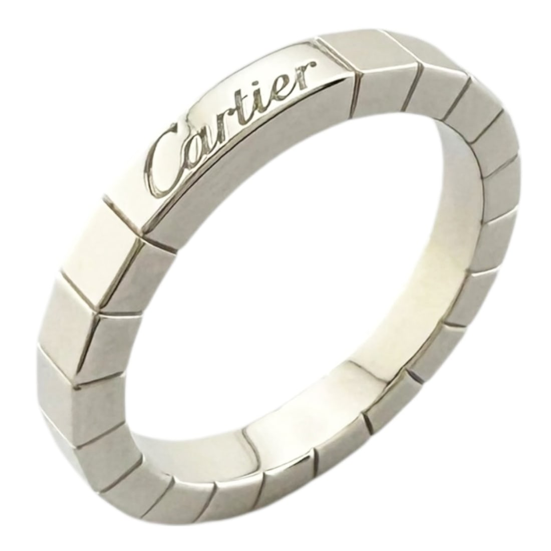 Cartier Lanier Ring, 18k Gold, Women's, Pre-owned: --- Catalog ---Category: SizeWidth: 3mm / 0.12''Weight: 6.2g / 0.21oz.JP Size: 12.5US Size: 6.5Category: DesignType: Band ringGender: WomenHandmade: YesMaterial: White gold (18K)Category: GeneralLine: