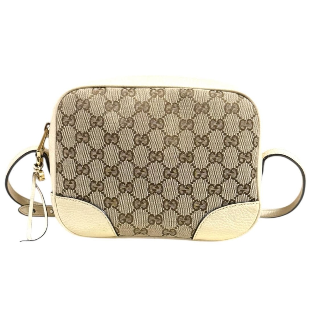Pre-owned Gucci GG Canvas Shoulder Bag, 449413, Beige, Women's. (1 of 16)