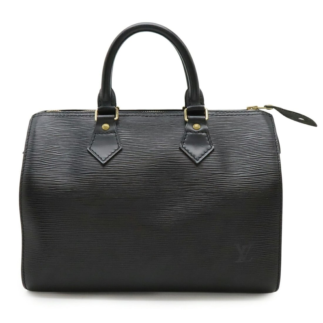LOUIS VUITTON Epi Speedy 25 Handbag Noir Black M59032 (1 of 9)
