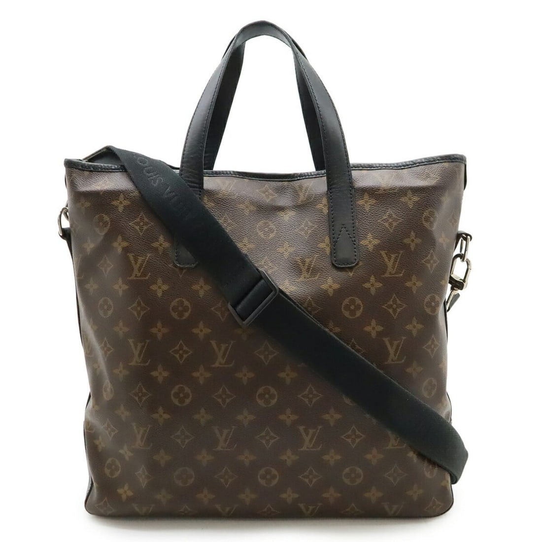 LOUIS VUITTON Monogram Macassar Davis Tote Bag, Large Shoulder Brown, M56708 (1 of 16)