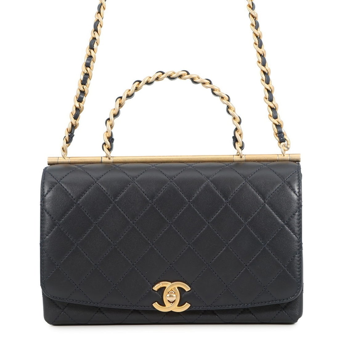 CHANEL Chain Shoulder Bag Matelasse Lambskin AS1749 2-Way: --- Catalog ---Category: SizeSize (HxWxD): 13.5cm x 22.5cm x 9cm / 5.31'' x 8.85'' x 3.54''Category: DesignType: Shoulder bagColor: NavyGender: WomenMaterial: Leather Category: GeneralBrand: ChanelCou