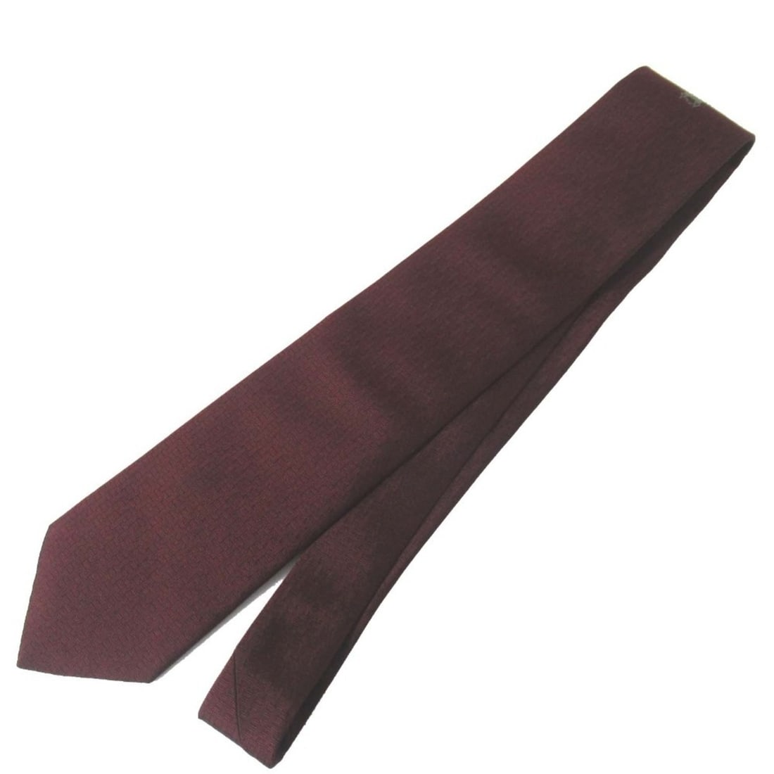 HERMES Horse Jacquard All-Over Print Silk Tie, Bordeaux, Men's (1 of 10)