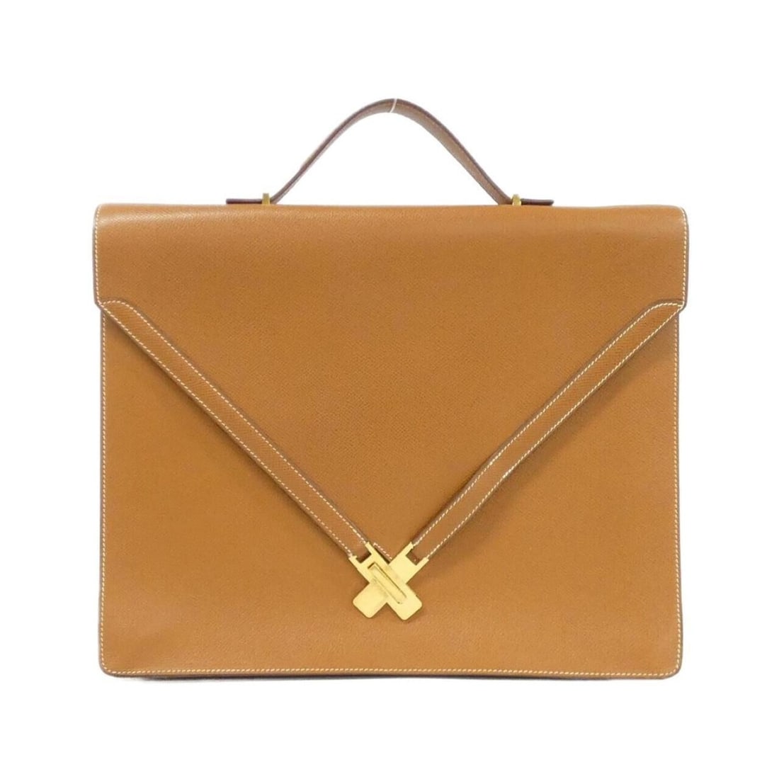 Hermes Hermès Kelly Cross Handbag: --- Catalog ---Category: SizeWeight: 550g / 1.21lb.Size (HxWxD): 27.5cm x 34cm x 3cm / 10.82'' x 13.38'' x 1.18''Handle Length: 18cm / 7.08''Category: DesignType: HandbagColor: GoldGender: