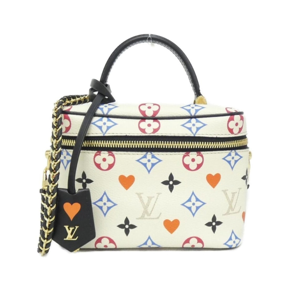 Louis Vuitton Game On Monogram Vanity M57458 Handbag: --- Catalog ---Category: SizeWeight: 490g / 1.08lb.Size (HxWxD): 13cm x 19cm x 11cm / 5.11'' x 7.48'' x 4.33''Strap Length: 104cm / 40.94''Handle Length: 20cm / 7.87''Category: DesignType: HandbagColo