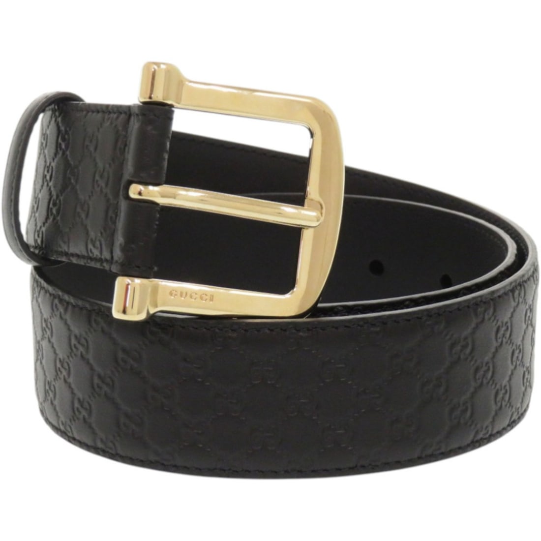 Like new Gucci Micro Guccissima 281548 black leather belt 1725 (1 of 10)