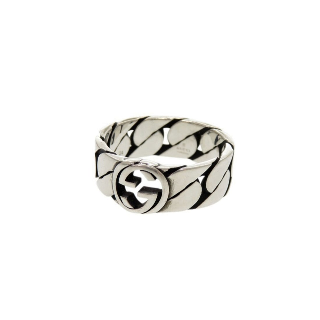 Excellent condition Gucci Interlocking G #24 Silver 925 Ring 1392 (1 of 20)
