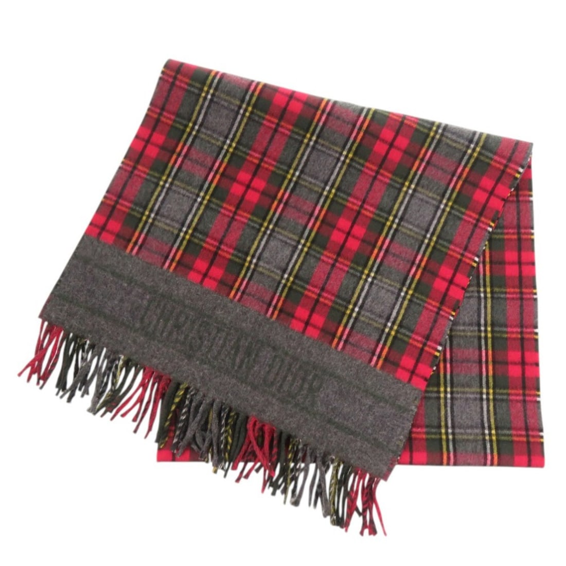 Like new Christian Dior Check 95TAR202I102 Wool Red Large Scarf/Stole 1788 (1 of 12)