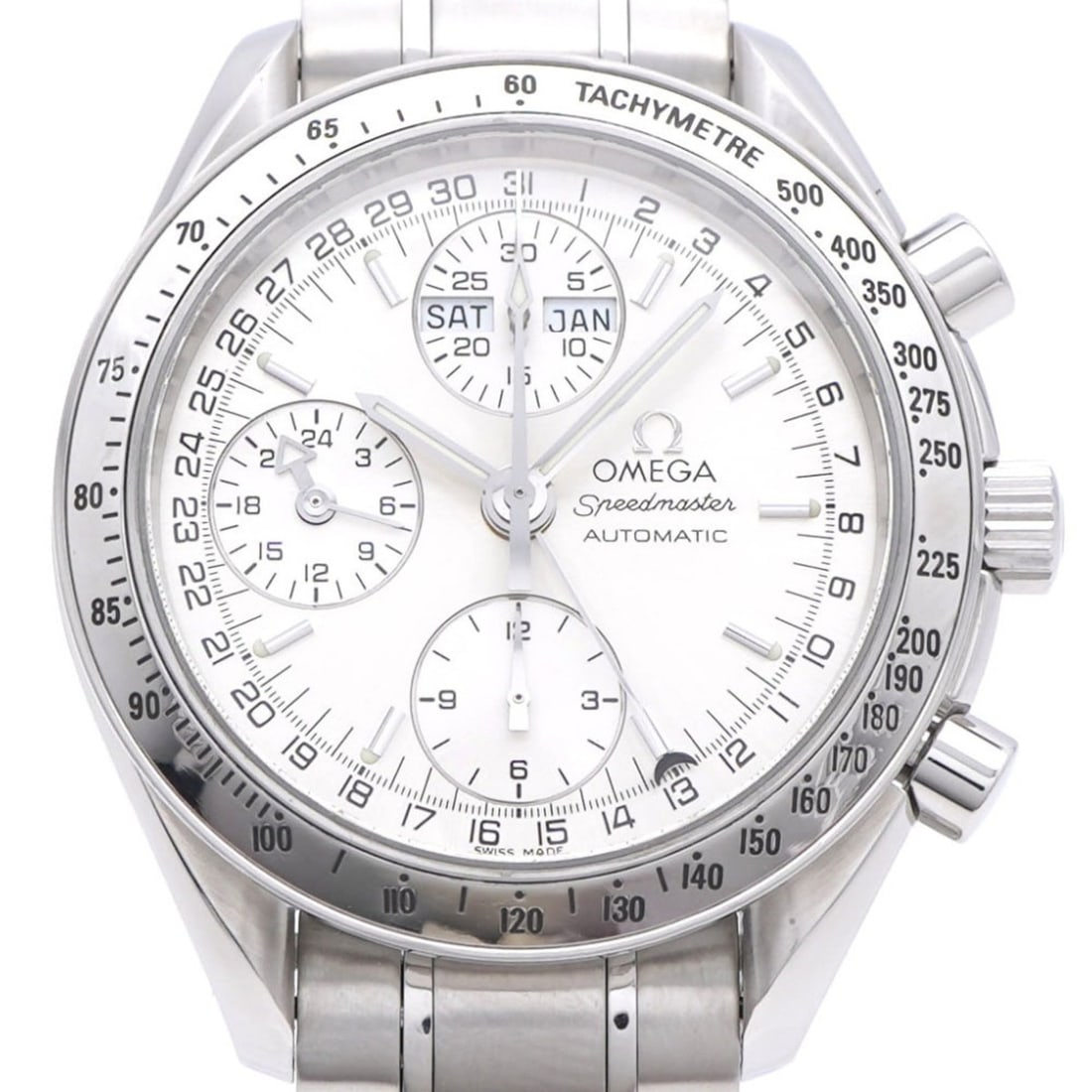 Excellent condition Omega Speedmaster Triple Calendar 3523.30 automatic watch in stainless steel (1 of 20)