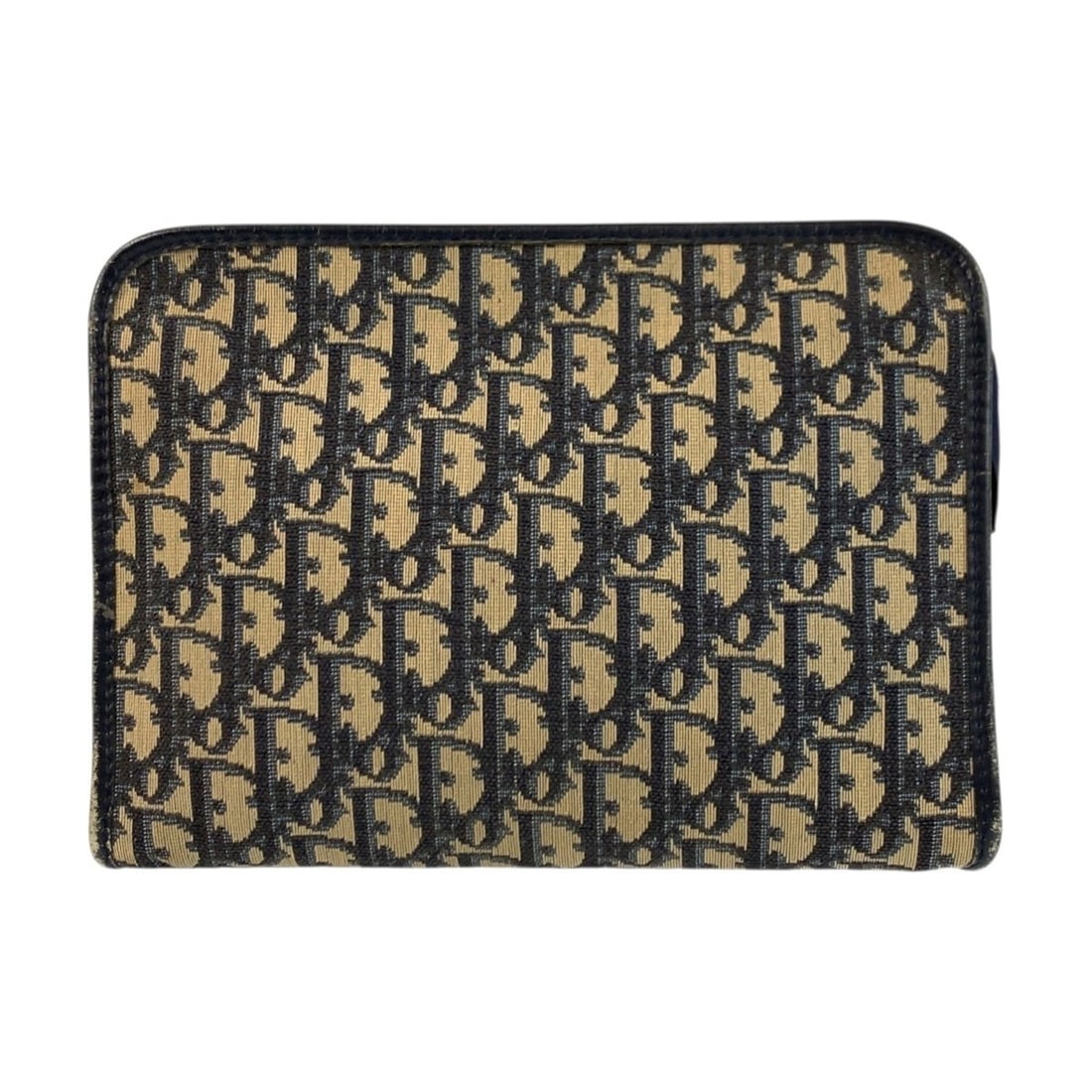 Christian Dior Trotter Navy Canvas Clutch Bag/Second Bag for Men (1 of 10)