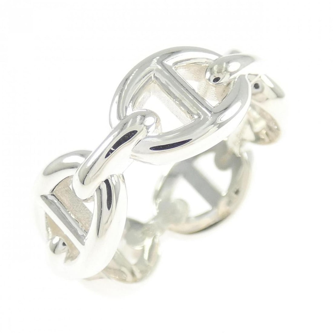Hermes Chaine d'Ancre Enchaine Ring: --- Catalog ---Category: SizeUS Size: 6Brand Size: 51Category: DesignType: Band ringColor: SilverGender: WomenMaterial: Silver 925Category: GeneralMPN: H109507BBrand: Hermes--- Item List ---Section: C