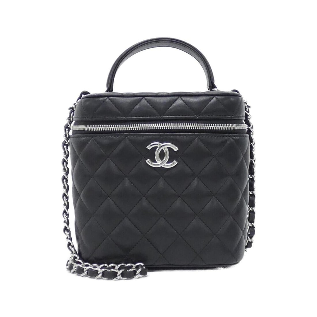 Chanel AS2362 handbag: --- Catalog ---Category: SizeSize (HxWxD): 16cm x 15cm x 12cm / 6.29'' x 5.9'' x 4.72''Category: DesignType: HandbagColor: BlackGender: WomenMaterial: Leather Leather/Fur Type: LambskinCategory: Gener