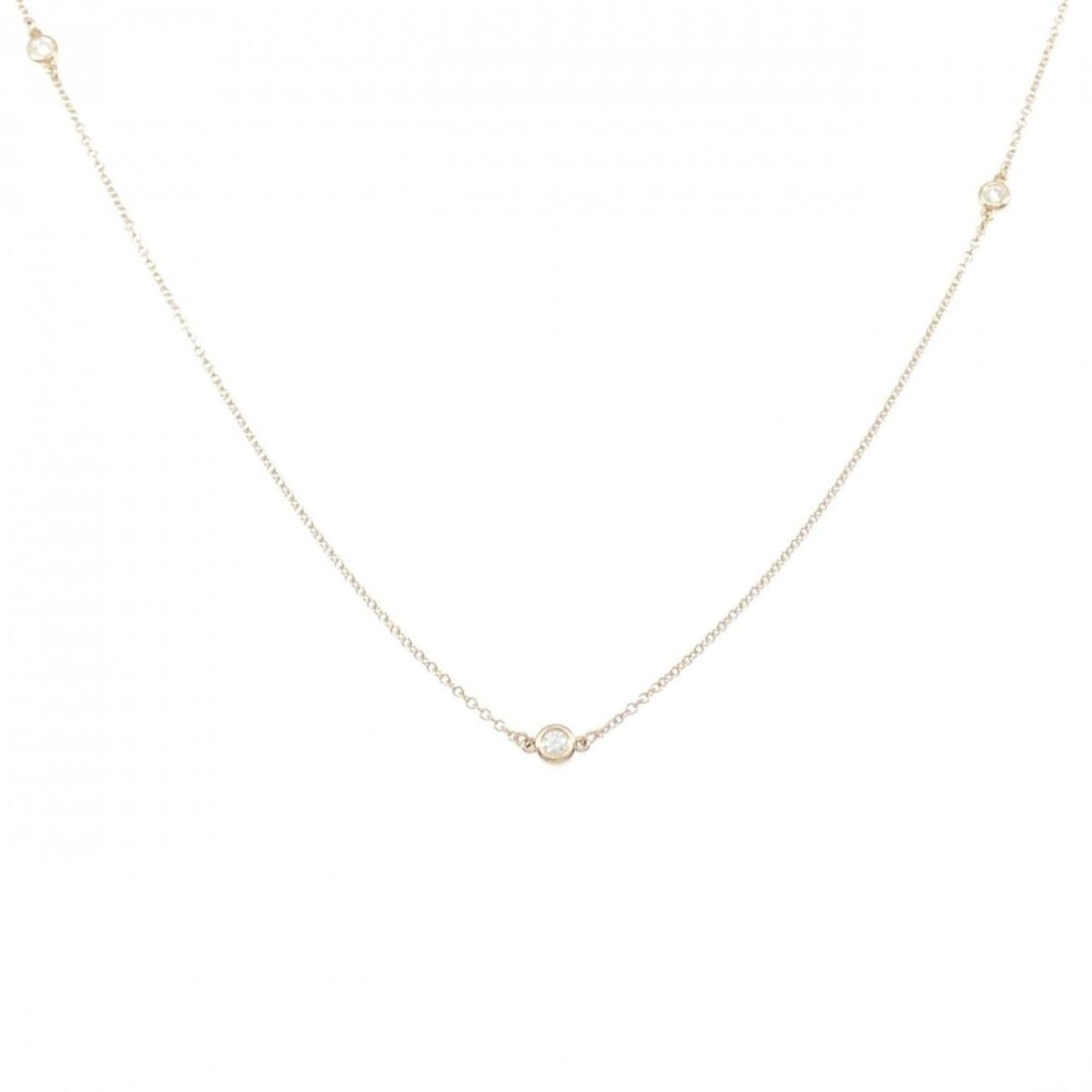 Tiffany By the Yard Sprinkle 9P Necklace 0.31CT: --- Catalog ---Category: SizeWeight: 5.4g / 0.19oz.Diameter: 4.2mm / 0.16''Neck Circumference: 81 cm / 31.88''Category: DesignColor: PinkMetal: GoldStone: DiamondGender: WomenMetal Purity: 18KWeight (