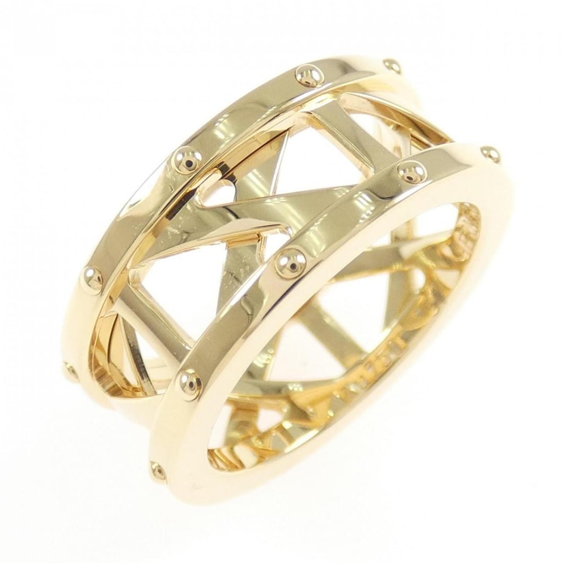 Hermes 750YG Ring: --- Catalog ---Category: SizeWidth: 7.7mm / 0.3''Weight: 8g / 0.28oz.JP Size: 10US Size: 5.5Brand Size: 50Category: DesignType: Band ringColor: YellowMetal: GoldGender: WomenMetal Purity: 18KCategory: