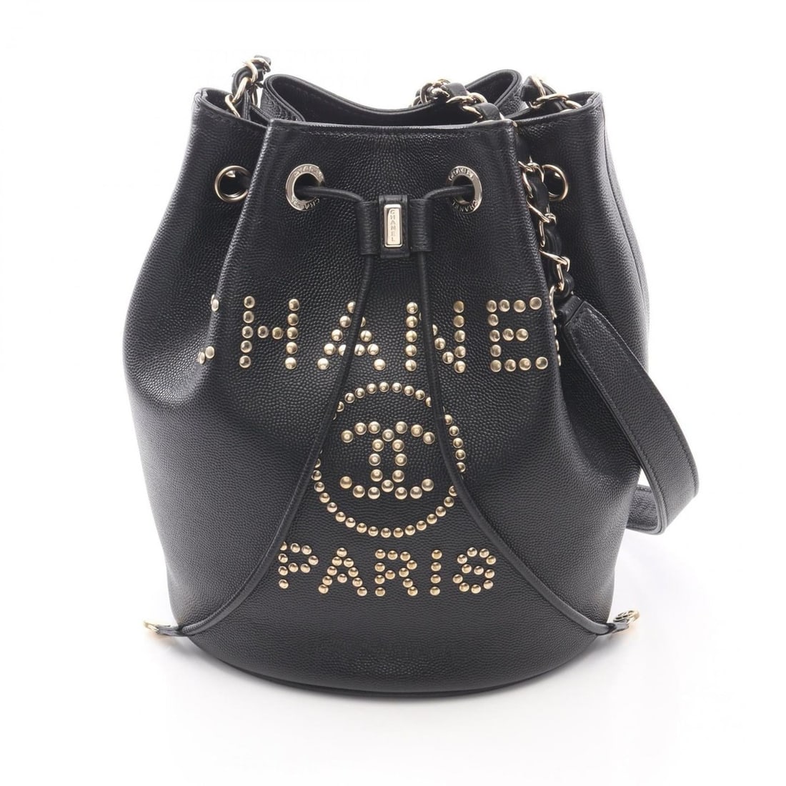 CHANEL Deauville Shoulder Bag in Grained Calfskin Leather, Black, Women's, AS1045: --- Catalog ---Category: SizeSize (HxWxD): 22.5cm x 19cm x 14cm / 8.85'' x 7.48'' x 5.51''Category: DesignType: Shoulder bagColor: BlackGender: WomenMaterial: Leather Category: GeneralMPN: AS1045Brand