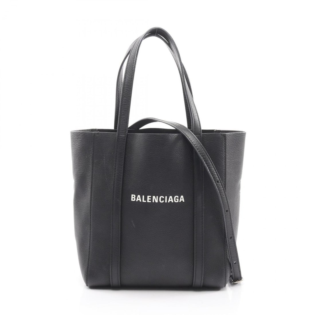 Balenciaga Everyday XXS Tote Bag in Black Leather: --- Catalog ---Category: SizeSize (HxWxD): 22cm x 19cm x 9cm / 8.66'' x 7.48'' x 3.54''Category: DesignType: Tote bagColor: BlackGender: WomenMaterial: Leather Category: GeneralBrand: Balenciaga--- It