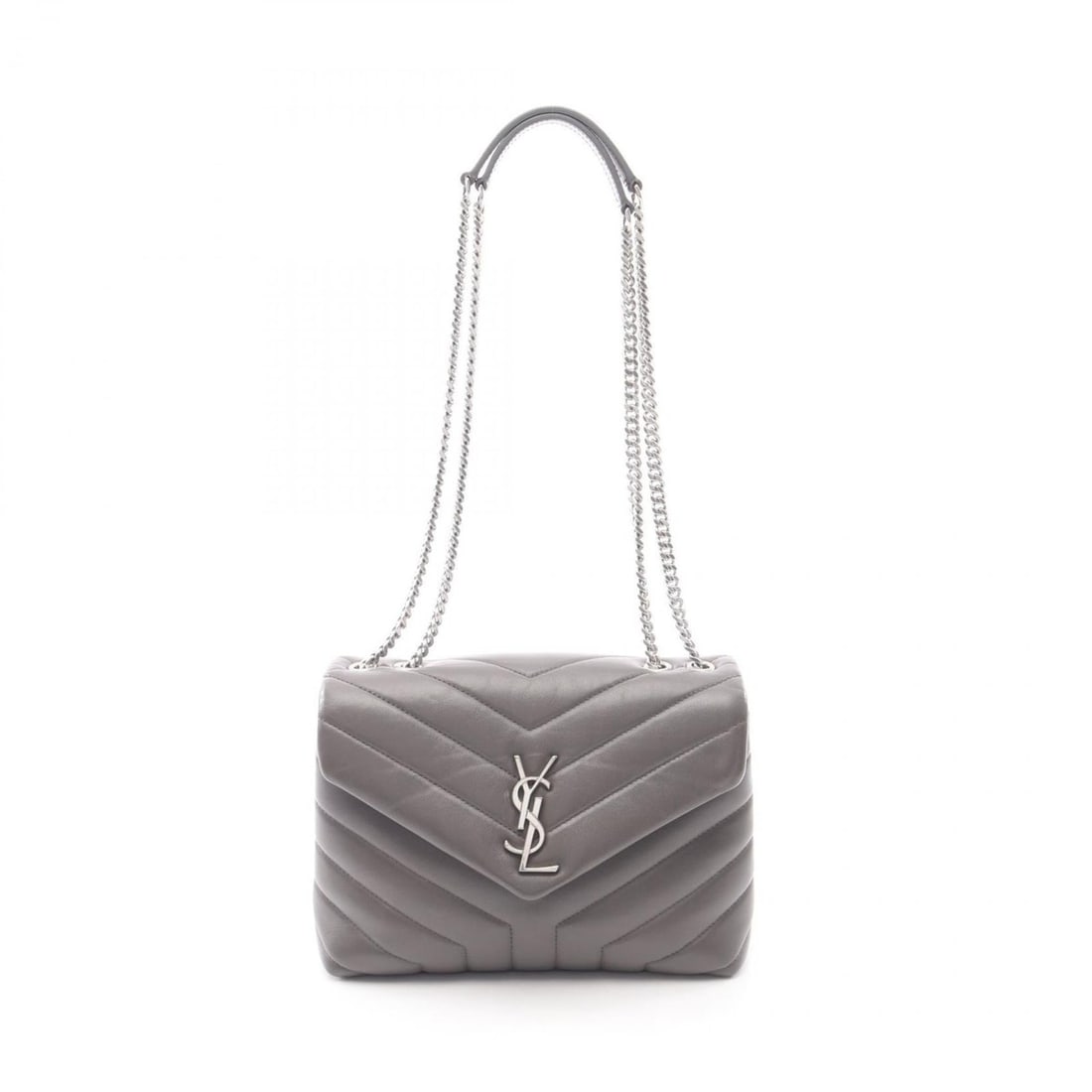 Yves Saint Laurent Saint Laurent Paris Lulu small shoulder bag in grey leather. (1 of 16)