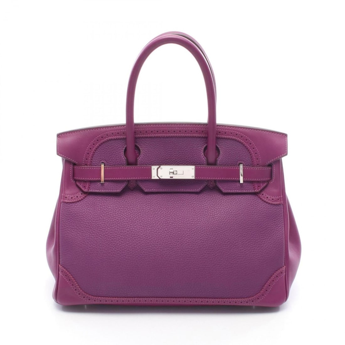 Hermes Hermès Birkin 30 Gillies handbag in calfskin leather with Togo Swift leather, purple for: --- Catalog ---Category: SizeSize (HxWxD): 24cm x 30cm x 15cm / 9.44'' x 11.81'' x 5.9''Category: DesignType: HandbagColor: Anemone, PurpleGender: WomenMaterial: Togo leather , Leather Hardware Color: