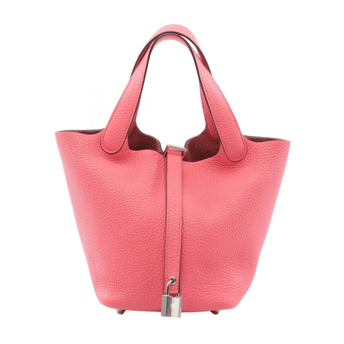 Hermes Hermès Picotin Lock PM handbag in Taurillon Clemence leather, pink for women. (1 of 12)