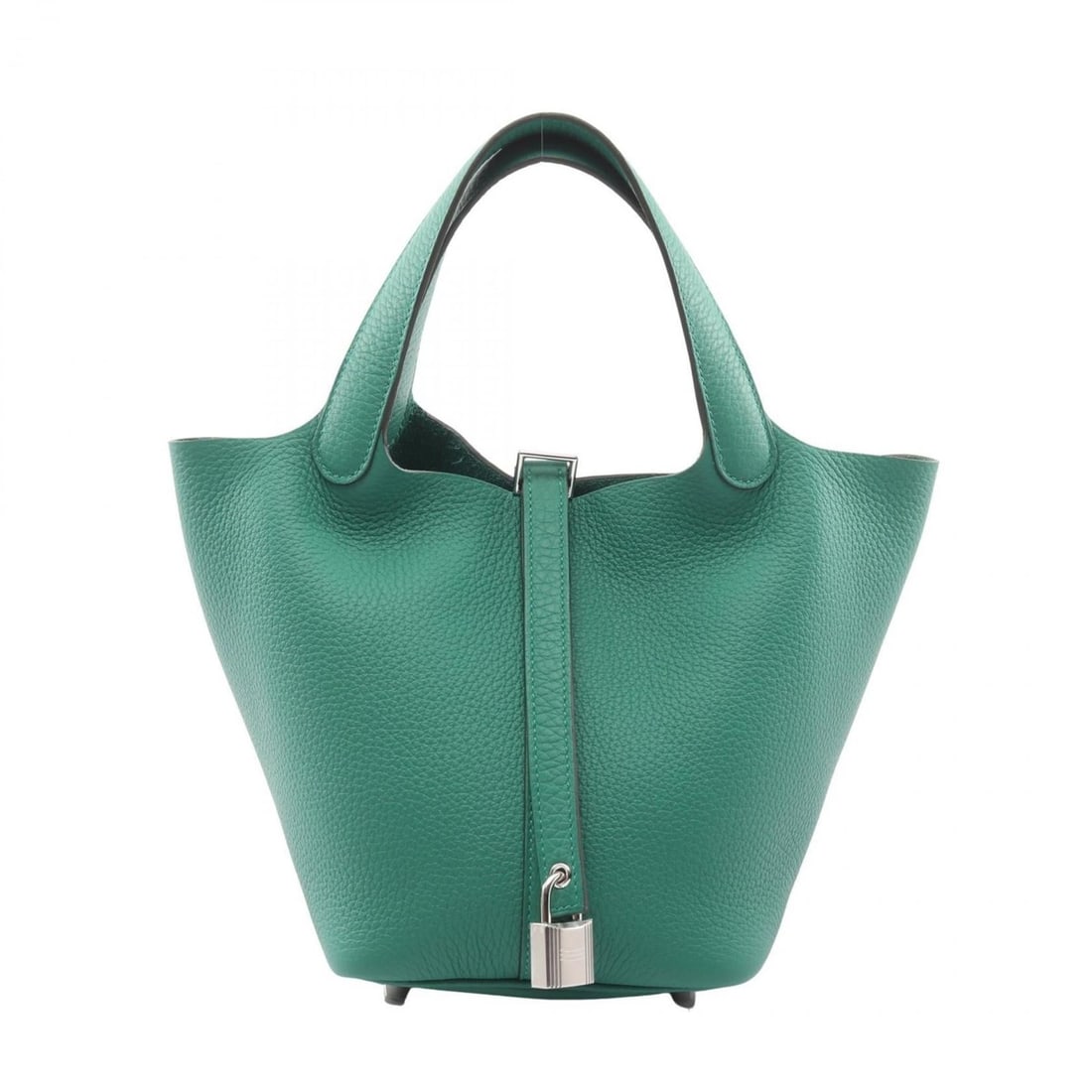 Hermes Hermès Picotin Lock PM handbag in Taurillon Clemence leather, green for women.: --- Catalog ---Category: SizeSize (HxWxD): 18.5cm x 19cm x 13.5cm / 7.28'' x 7.48'' x 5.31''Category: DesignType: HandbagColor: GreenGender: WomenMaterial: Taurillon clemence leather , Leather Hardwar