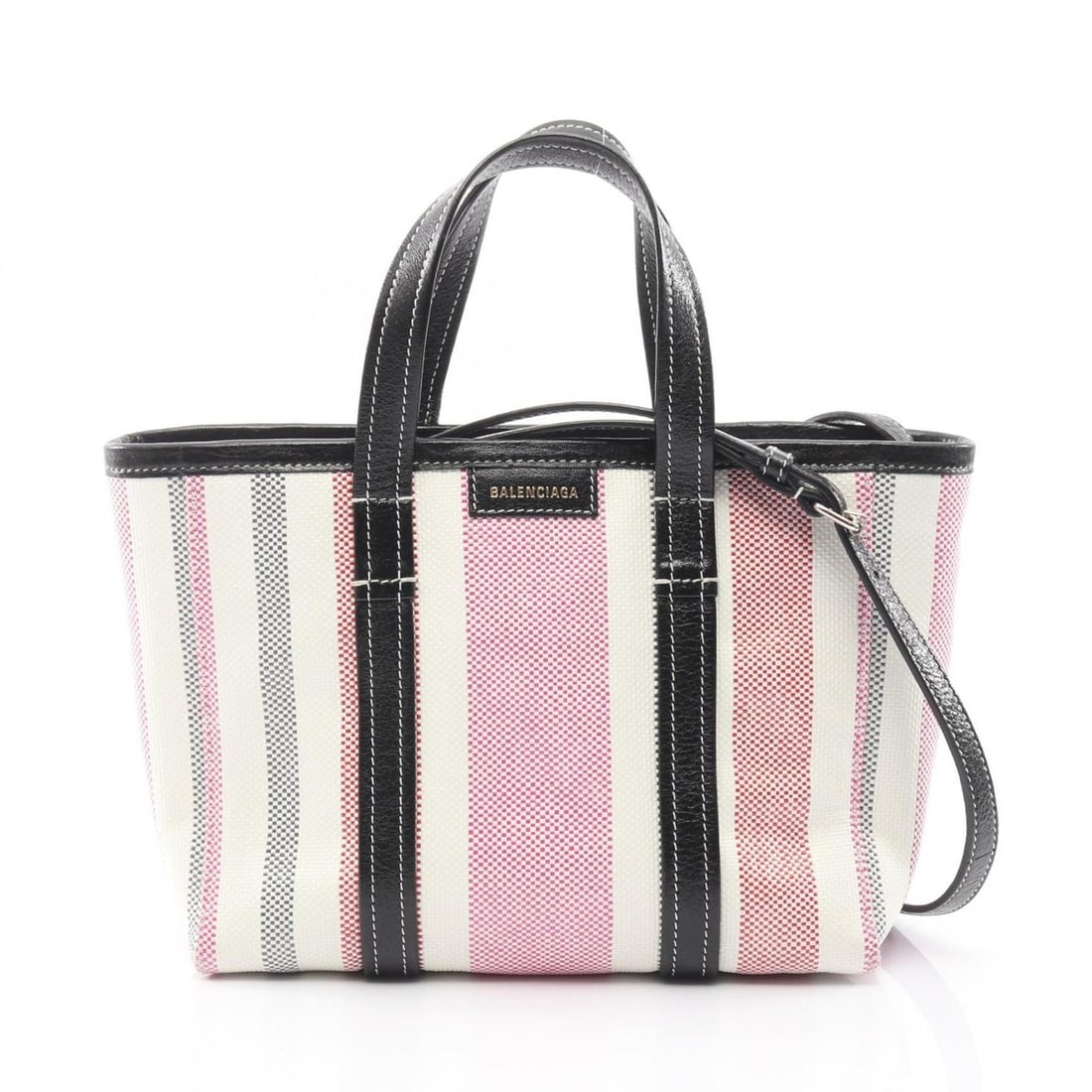 Balenciaga Balbes Handbag, Canvas, Women's, White, Multicolor, 671404: --- Catalog ---Category: SizeSize (HxWxD): 20cm x 24cm x 10cm / 7.87'' x 9.44'' x 3.93''Category: DesignType: HandbagColor: Multi-color, WhiteGender: WomenMaterial: Canvas Category: GeneralMPN: 671404